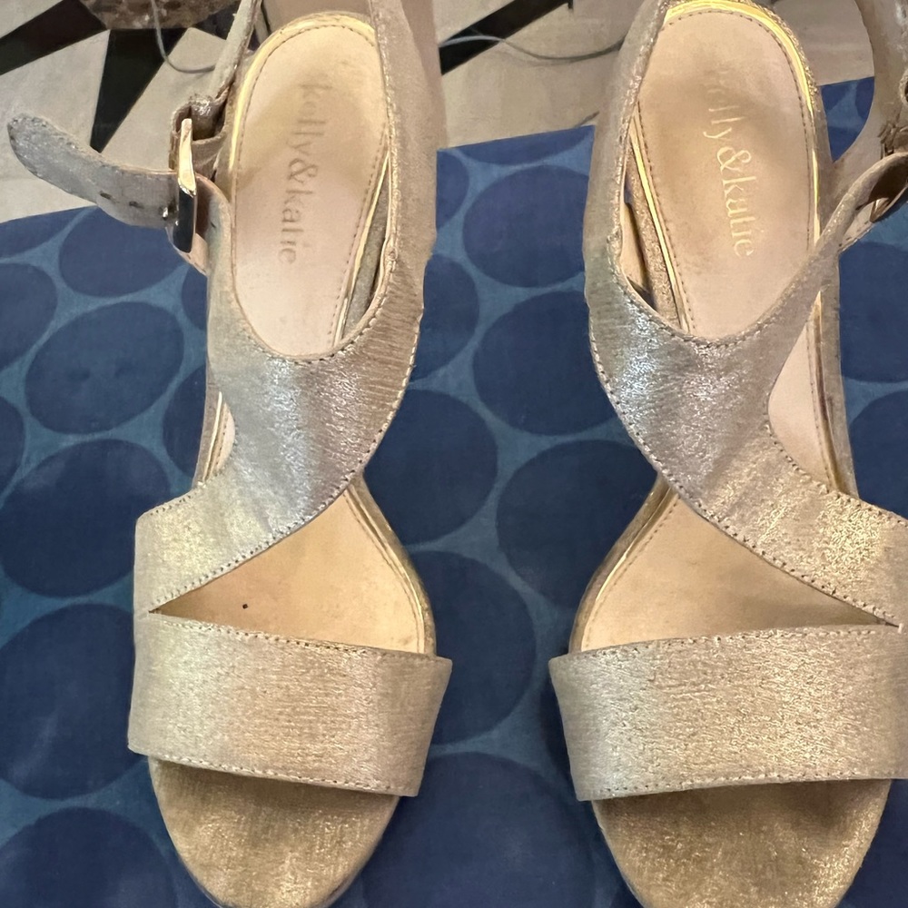 Gold sandals - worn but in good shape
